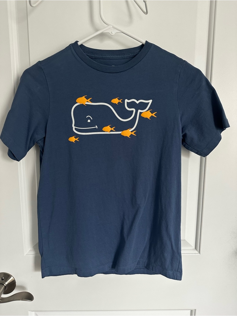 Vineyard Vines Navy Tee with White Whale & Orange Fish